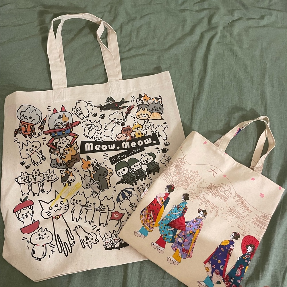 Brand new Japanese tote bags